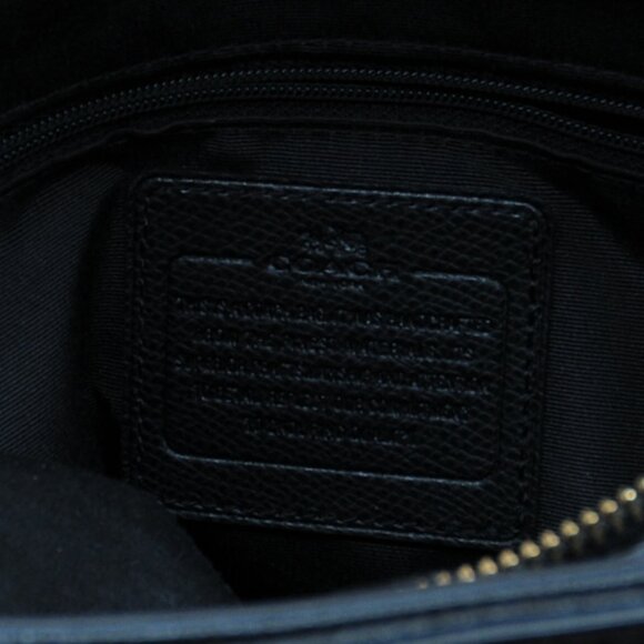 Coach Leather Tote Bag, Black/Gold - Picture 10 of 10